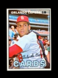 1967 Topps Baseball Card #20 Hall of Famer Orlando Cepda St Louis Cardinals