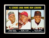 1967 Topps Baseball Card #244 National League Home Run Leaders Aaron/Allen/