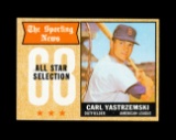 1968 Topps Baseball Card #369 Hall of Famer Carl Yastrzemski Boston Red Sox