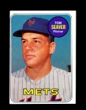 1969 Topps Baseball Card #480 Hall of Famer Tom Seaver New York  Mets. EX t