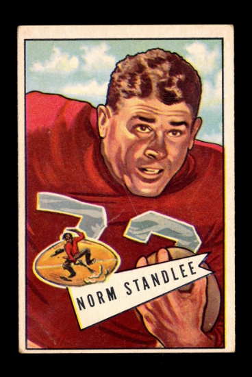 1952 Bowman Large Football Card #42 Norman Stanlee San Francisco 49ers.  EX