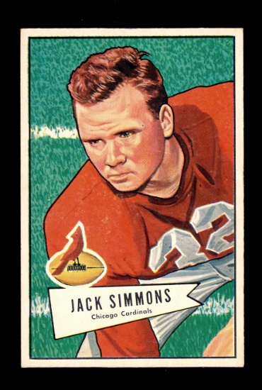 1952 Bowman Large Football Card #110 John Simmons Chicago Cardinals.  EX-MT