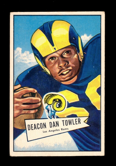 1952 Bowman Large Football Card #120 Dan Towler Los Angeles Rams.  EX to EX