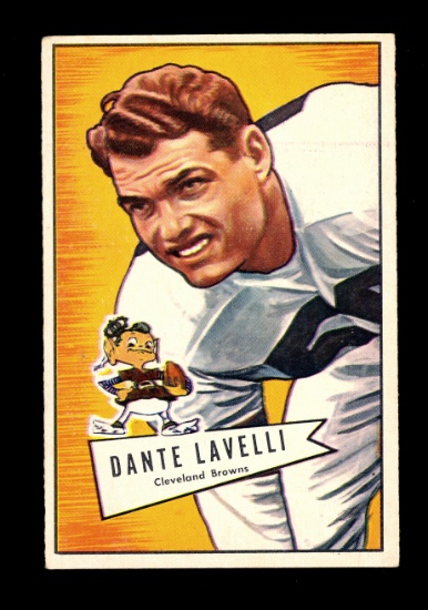 1952 Bowman Large Football Card #128 Hall of Famer Dante Lavelli Cleveland