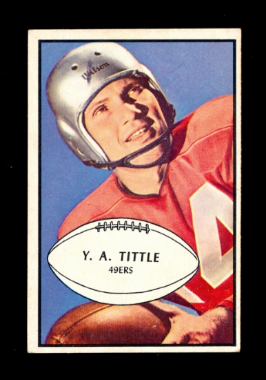 1953 Bowman Football Card #56 Hall of Famer Y.A. Tittle San Francisco 49ers