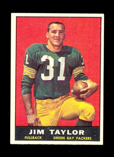 1961 Topps Football Card #41 Hall of Famer Jim Taylor Green Bay Packers. EX