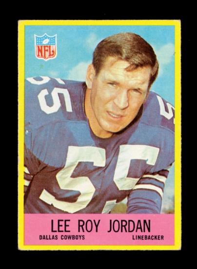 1967 Philadelphia ROOKIE Football Card #54 Rookie Lee Roy Jordan Dallas Cow