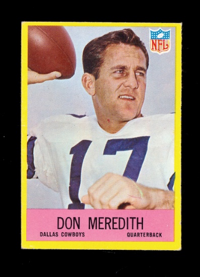 1967 Philadelphia Football Card #57 Don Meredith Dallas Cowboys . EX to EX-