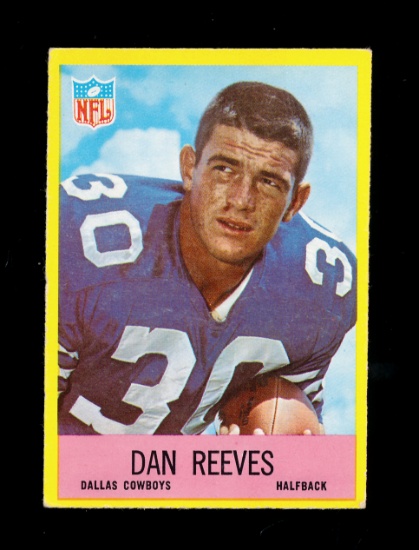 1967 Philadelphia ROOKIE Football Card #58 Rookie Hall of Famer Dan Reeves