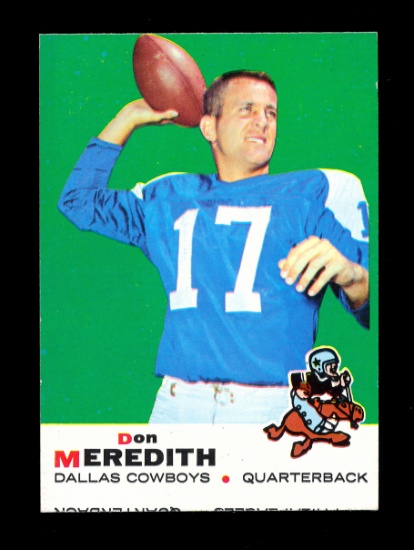 1969 Topps Football Card #75 Don Meredith Dallas Cowboys. EX to EX-MT+ Misc