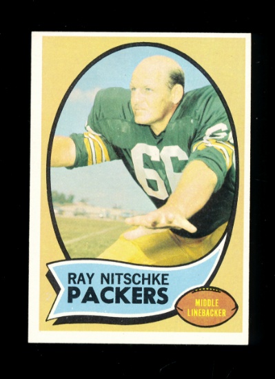 1970 Topps Football Card #55 Hall of Famer Ray Nitschke Green Bay Packers.