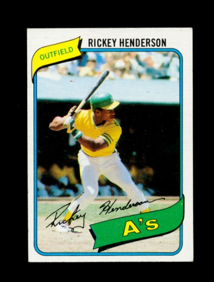 1980 Topps ROOKIE Baseball Card #482 Rookie Hall of Famer Rickey Henderson