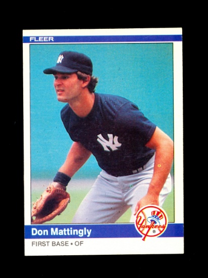 1984 Fleer ROOKIE Baseball Card #131 Rookie Don Mattingly New York Yankees.