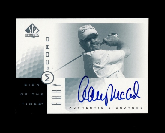 2001 Upper Deck Sign of The Times Autographed Golf Card Gary McCord. The Ca