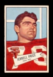 1952 Bowman Large Football Card #49 Jerrell Price Chicago Cardinals.  EX-MT