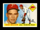 1955 Topps Baseball Card #157 Bob Miller Philadephia Phillies. EX-MT to NM