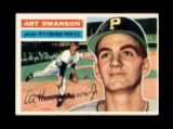 1956 Topps Baseball Card #204 Art Swanson Pittsburgh Pirates . EX-MT to NM