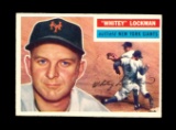 1956 Topps Baseball Card #205 Whitey Lockman New York Giants. EX to EX-MT+