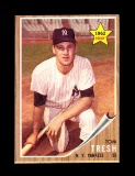 1962 Topps ROOKIE Baseball Card #31 Rookie Tom Tresh New York Yankees . EX-