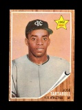 1962 Topps Baseball Card #451 Jose Tartabull Kansas City Athletics. EX to E
