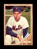 1962 Topps Baseball Card #497 Ed Bouchee New York Mets. EX-MT to NM Conditi