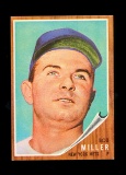 1962 Topps Baseball Card #572 Scarce Short Print Bob Miller New York Mets.