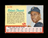 1962 Post Cereal Hand Cut Baseball Card #173 Hallof Famer Roberto Clemente