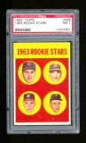 1963 Topps Baseball Card #299 1963 Rookie Stars. Graded PSA NM-7 Condition