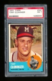 1963 Topps Baseball Card #367 Tony Cloninger Milwaukee Braves. Graded NM-7