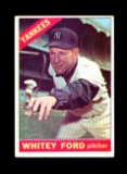 1966 Topps Baseball Card #160 Hall of Famer Whitey Ford New York Yankees. E