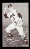 1947-1966 Exhibit Baseball Card Delmar Crandall Milwaukee Braves. EX to EX-