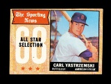 1968 Topps Baseball Card #369 All Star Hall of Famer Carl Yastrzemski Bosto