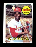 1969 Topps Baseball Card #85 Hall of Famer Lou Brock St Louis Cardinals. NM