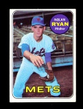 1969 Topps Baseball Card #533 Hall of Famer Nolan Ryan New York Mets. EX-MT