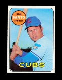 1969 Topps Baseball Card #570  Hall of Famer Ron Santo Chicago Cubs. NM to