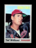 1970 Topps Baseball Card #211 Hall of Famer Ted Williams Washington Senator