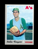 1970 Topps Baseball Card #502 Hall of Famer Rollie Fingers Oakland A's. NM