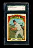 1972 Topps Baseball  Card #119 Marty Perez Atlanta Braves. Graded SGC NM/MT