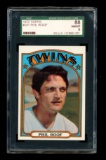 1972 Topps Baseball  Card #201 Phil Roof Minnesota Twins. Graded SGC NM/MT