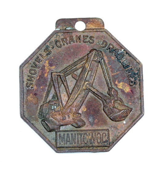 Vintage Manitowoc Engineering Corp Medal/Pendant "Shovels - Cranes - Dragli