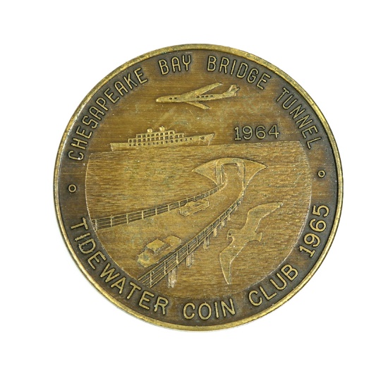 1964 Chesapeake Bay Bridge Tunnel Token/Coin. The Chesapeake Bay Bridge-Tun