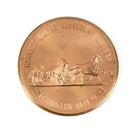 1969 Delaware Sate Fair Fiftieth Anniversary Coin/Token. Harness Horse Capi