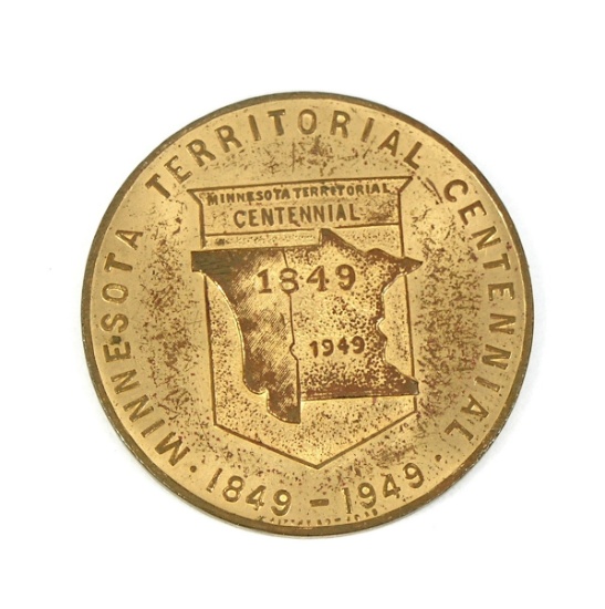 1849-1949 Minnesota Territorial Centennial Coin/Token. The Great Seal of Mi