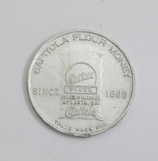Vintage Aluminum Capitola Flour Money Coin/Token. Atlanta Milling Co. Atlan