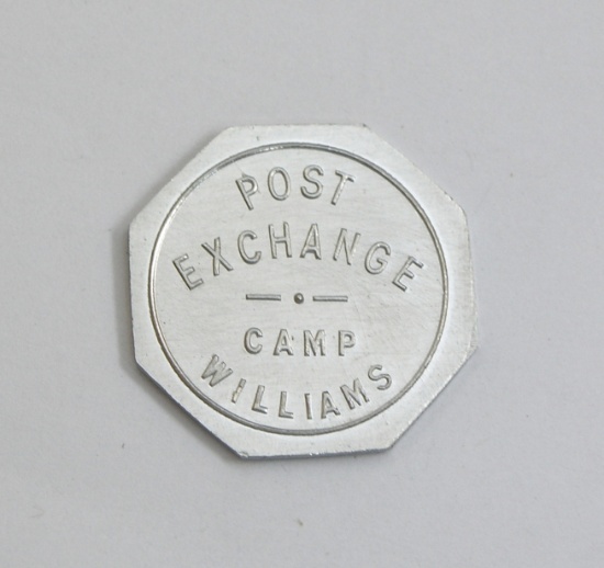 1930s Post Exchange Camp Williams Coin/Token. "Good For 5-Cents in MDSE"  T
