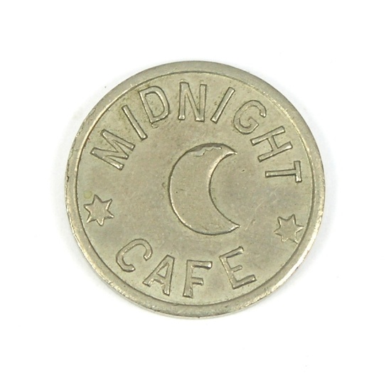 Midnight Café  Coin/Token. Unkown Origin. 13/16"