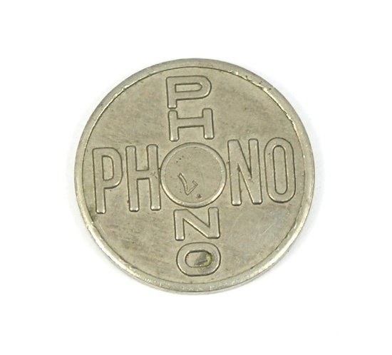 Vintage Phono Coin/Token. "Good For One Play In Phonograph". From Unidentif