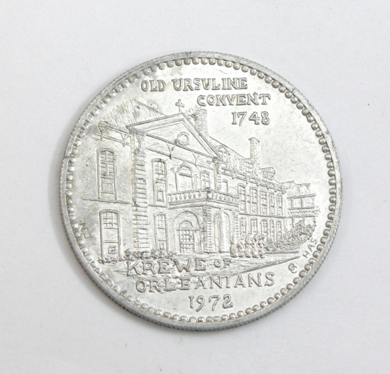 1972 Krewe of Orleanians Elks Lodge -30 B.P.OE. Coin/Token. 1-9/16"