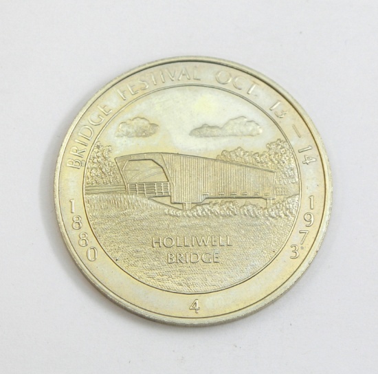 1880-1973 Madison County Bridge Festival Coin/Token. Covered Bridge Capitol