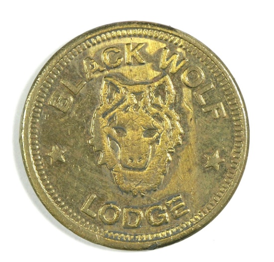 Wisconsin Dells, Wisc. Black Wolf Lodge Coin/Token. Game Token. 15/16"